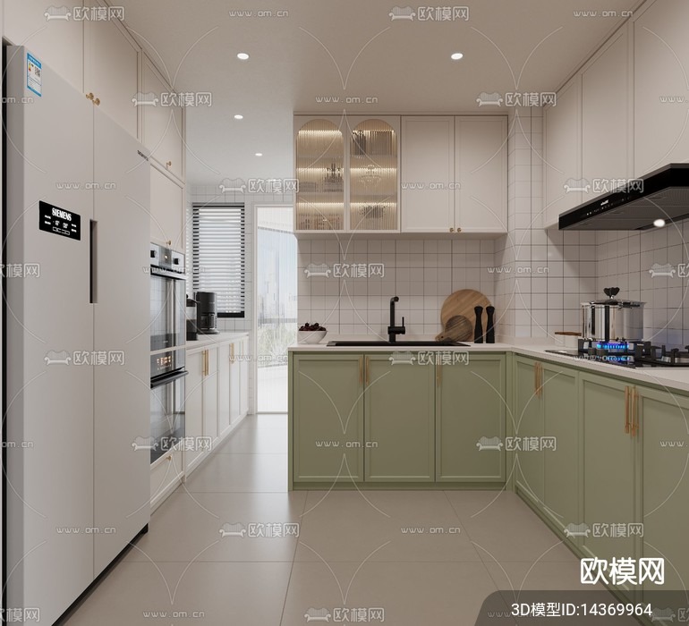 KITCHEN SETS – VRAY / CORONA – 3D MODEL – 1507 - thumbnail 1