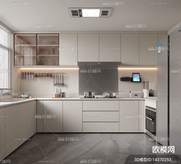 KITCHEN SETS – VRAY / CORONA – 3D MODEL – 1509 - thumbnail 1