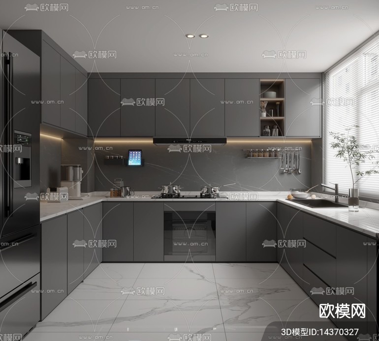 KITCHEN SETS – VRAY / CORONA – 3D MODEL – 1510 - thumbnail 1