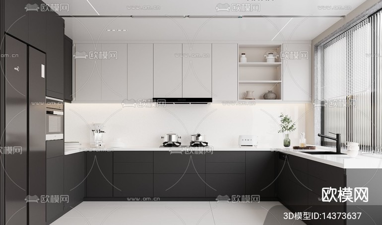 KITCHEN SETS – VRAY / CORONA – 3D MODEL – 1516 - thumbnail 1