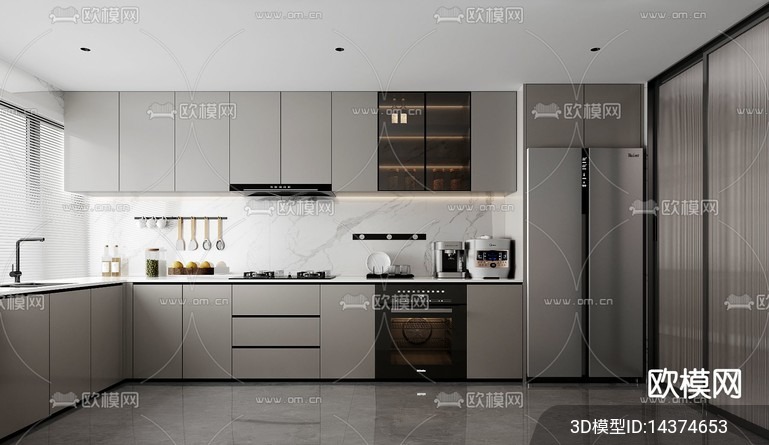 KITCHEN SETS – VRAY / CORONA – 3D MODEL – 1521 - thumbnail 1