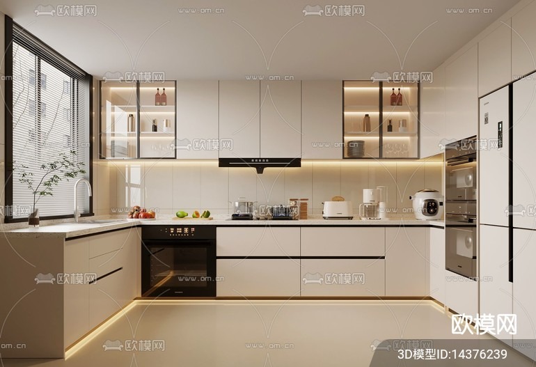 KITCHEN SETS – VRAY / CORONA – 3D MODEL – 1526 - thumbnail 1