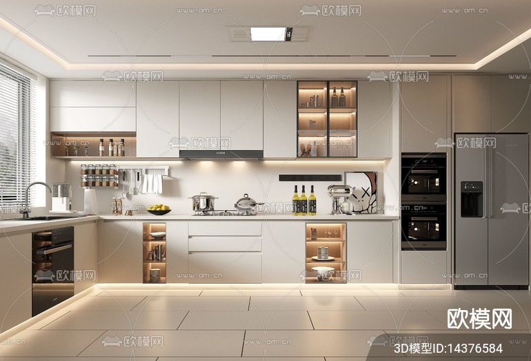 KITCHEN SETS – VRAY / CORONA – 3D MODEL – 1527 - thumbnail 1