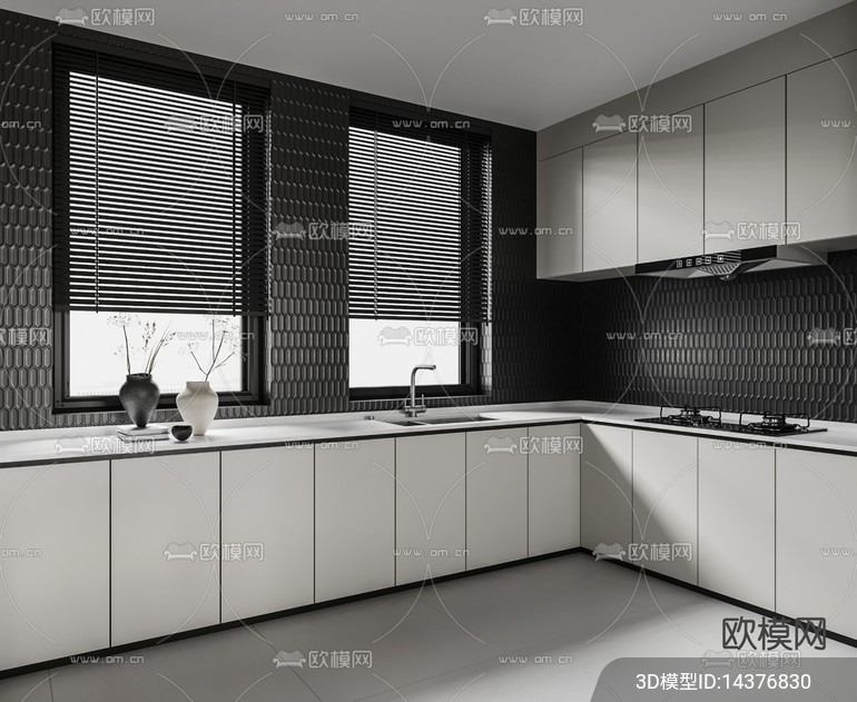 KITCHEN SETS – VRAY / CORONA – 3D MODEL – 1529 - thumbnail 1