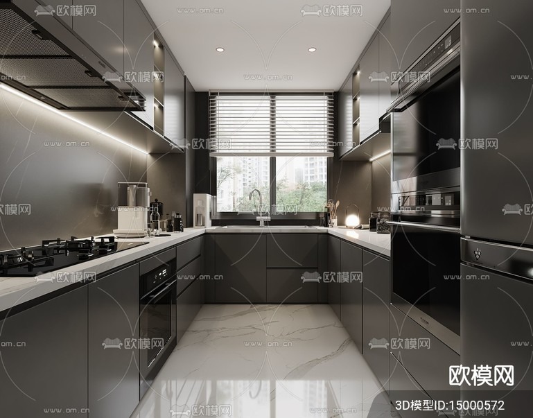 KITCHEN SETS – VRAY / CORONA – 3D MODEL – 1533 - thumbnail 1