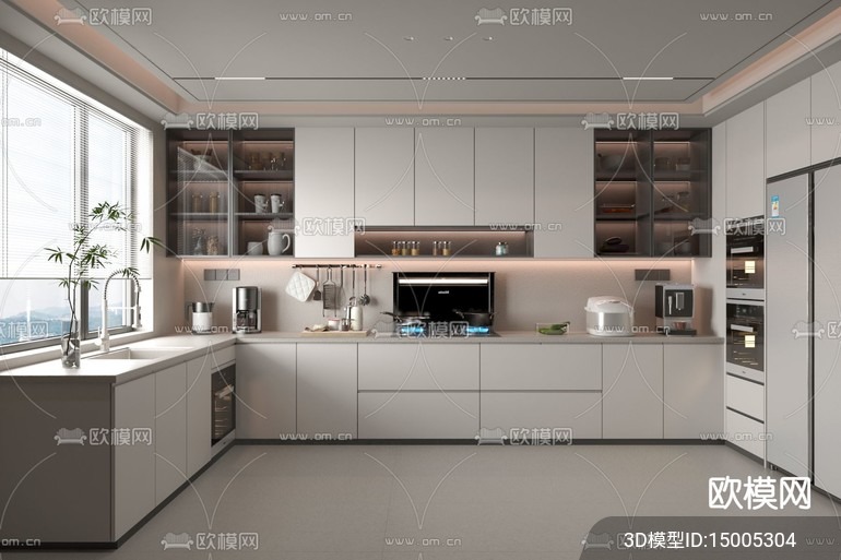 KITCHEN SETS – VRAY / CORONA – 3D MODEL – 1542 - thumbnail 1