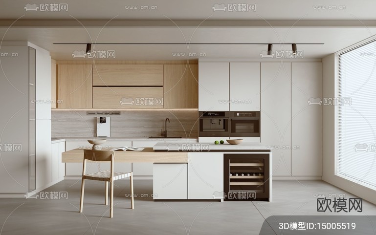 KITCHEN SETS – VRAY / CORONA – 3D MODEL – 1545 - thumbnail 1