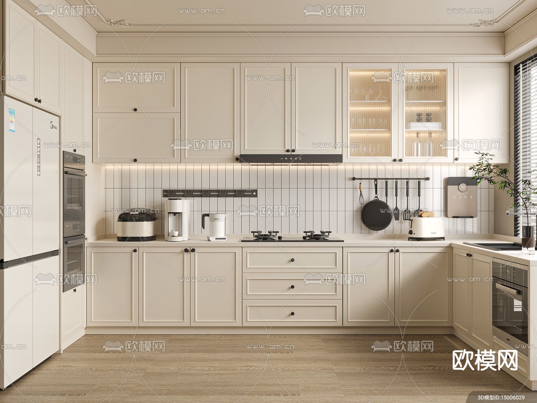 KITCHEN SETS – VRAY / CORONA – 3D MODEL – 1546 - thumbnail 1