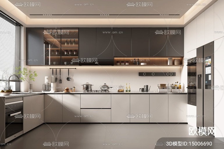 KITCHEN SETS – VRAY / CORONA – 3D MODEL – 1549 - thumbnail 1