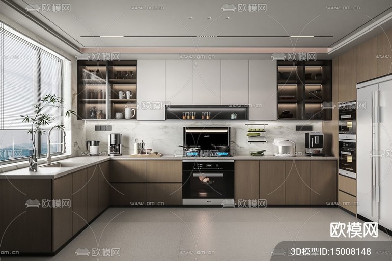 KITCHEN SETS – VRAY / CORONA – 3D MODEL – 1552 - thumbnail 1