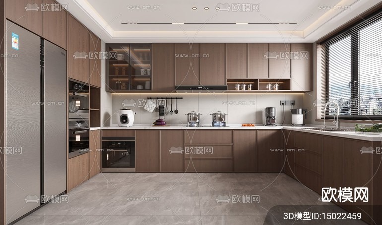 KITCHEN SETS – VRAY / CORONA – 3D MODEL – 1573 - thumbnail 1