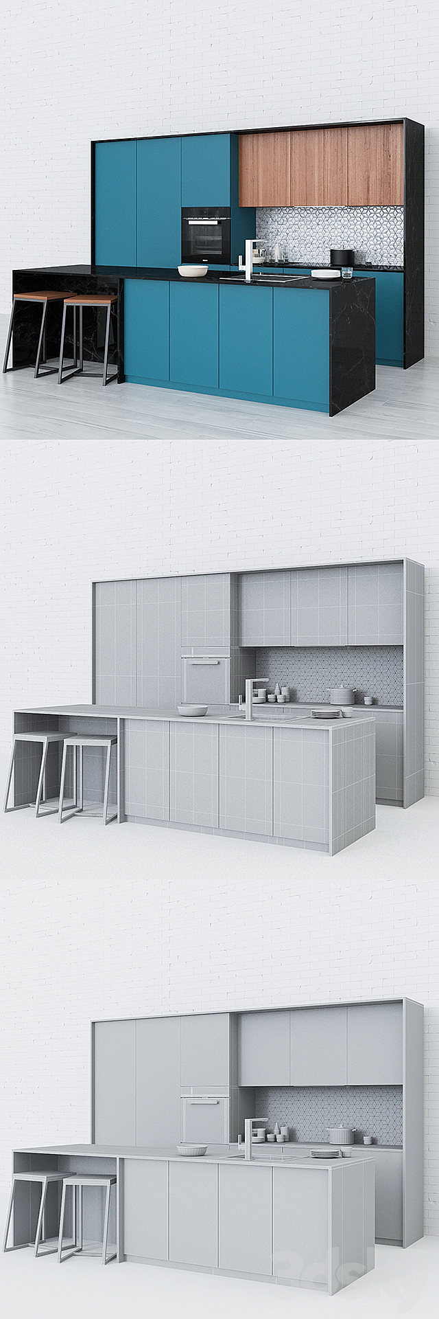 04 KITCHEN 3DSMax File - thumbnail 2