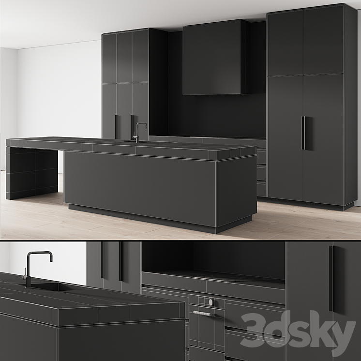 111 modern kitchen 08 zephyr and stone 3DS Max - thumbnail 2