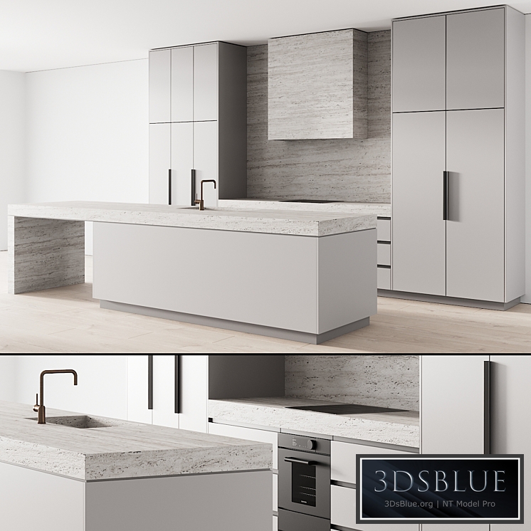 111 modern kitchen 08 zephyr and stone 3DS Max - thumbnail 3