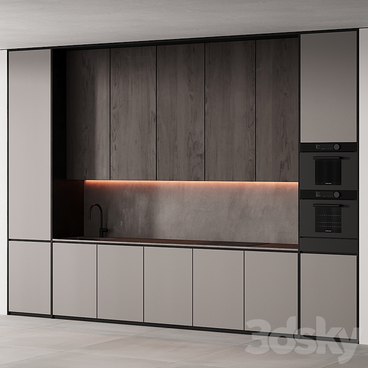 233 modern kitchen 11 minimal modern 3 options 00 3DS Max - thumbnail 2