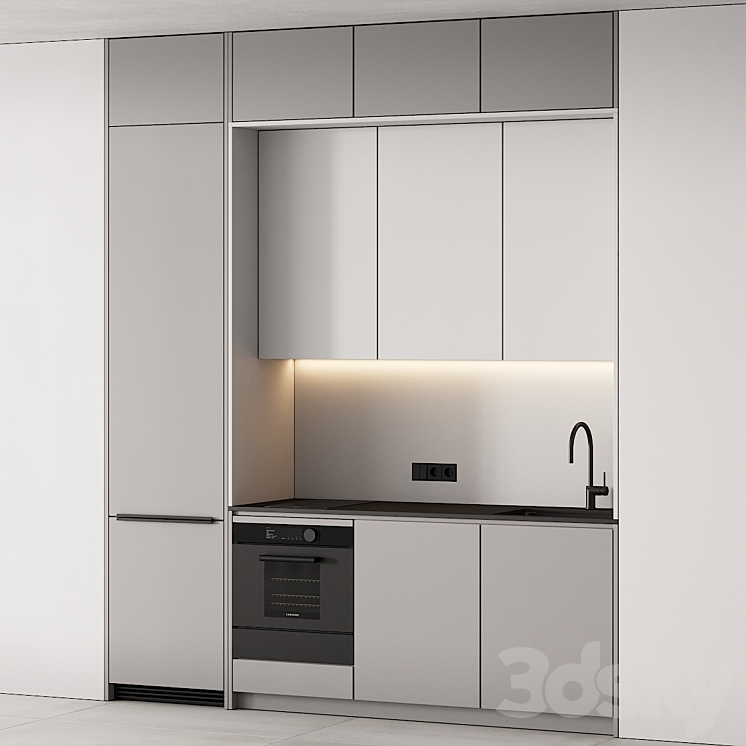 235 modern kitchen 13 mini kitchen 02 PART 1 3DS Max Model - thumbnail 2