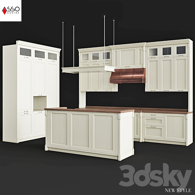 ASSO CAT NewStyle kitchen 3DSMax File - thumbnail 1