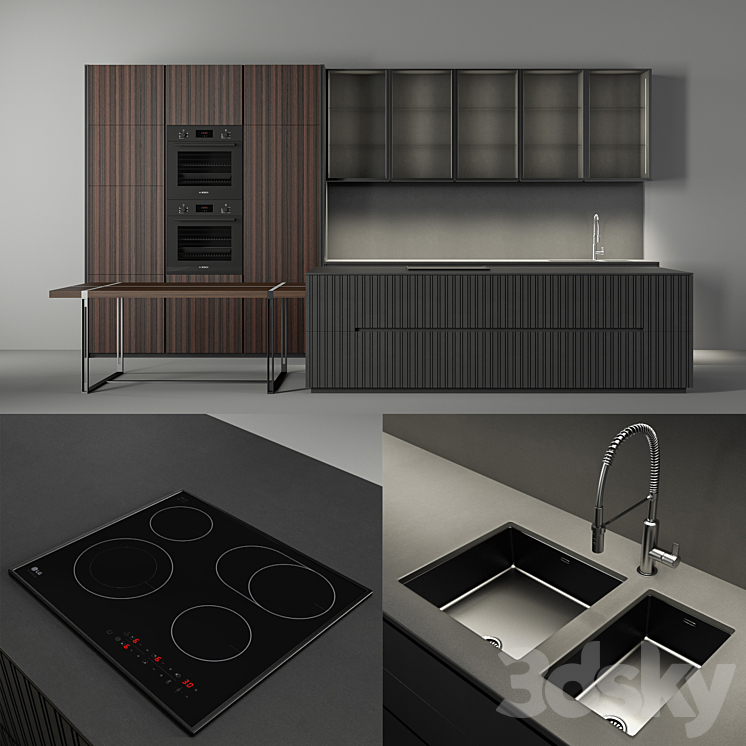 Aster cucine pure glam 3DS Max - thumbnail 1