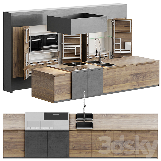 AVE Toncelli Essence Kitchen & Miele 3DSMax File - thumbnail 2