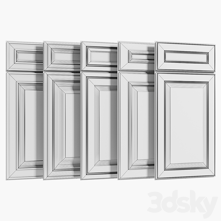 Cabinet Doors Set 1 3DS Max - thumbnail 2