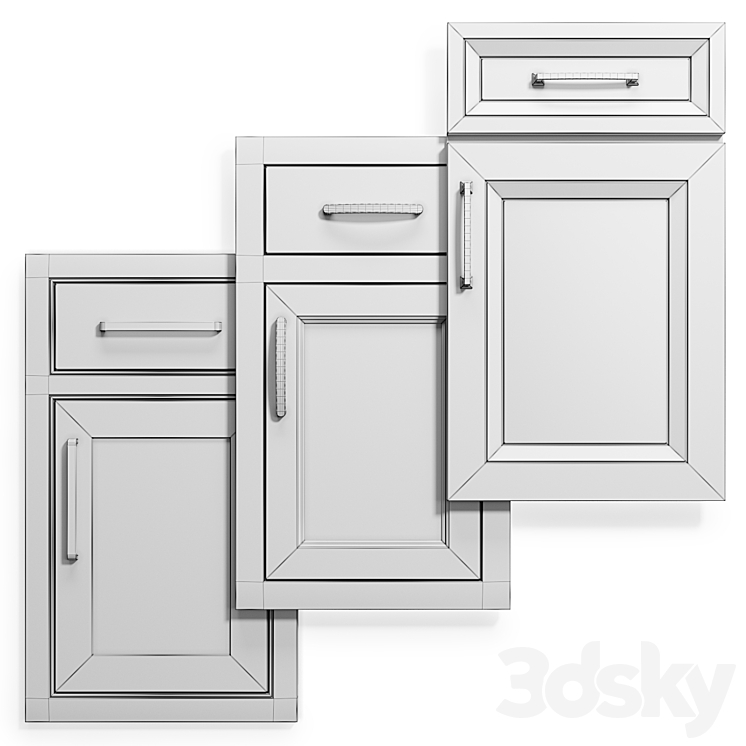 Cabinet Doors Set 10 3DS Max - thumbnail 2