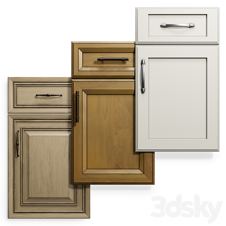 Cabinet Doors Set 16 3DS Max - thumbnail 1