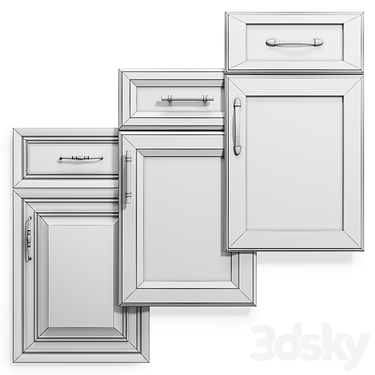 Cabinet Doors Set 16 3DS Max - thumbnail 2