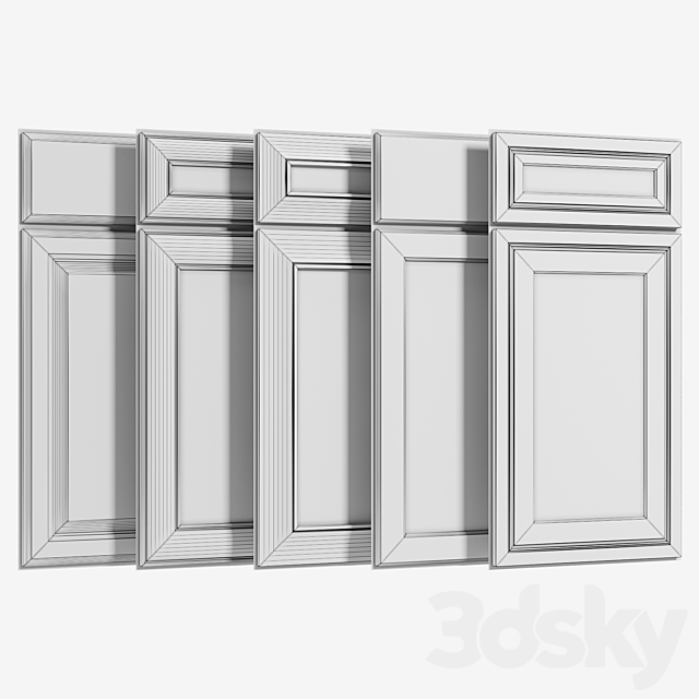 Cabinet Doors Set 3 3DSMax File - thumbnail 2