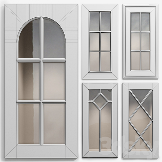 Cabinet Doors Set 5 3DSMax File - thumbnail 2