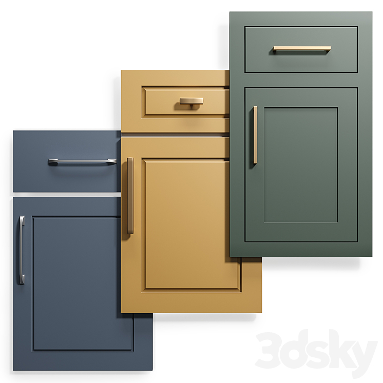 Cabinet Doors Set 9 3DS Max - thumbnail 1