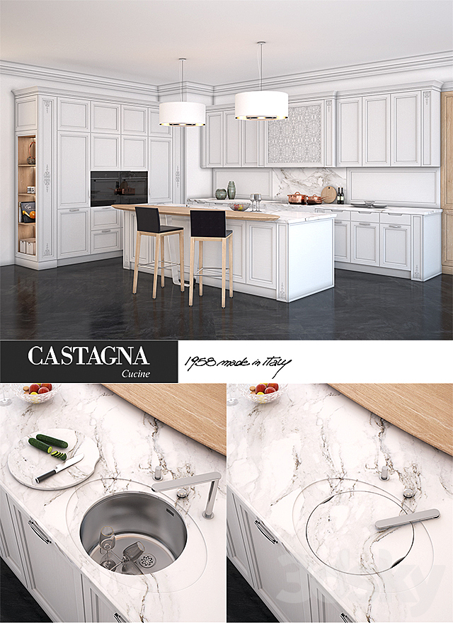 Castagna Cucine Princess 3DS Max Model - thumbnail 2