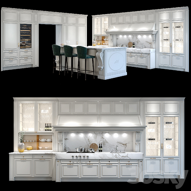 Castagna Cucine Roma 3DS Max - thumbnail 1