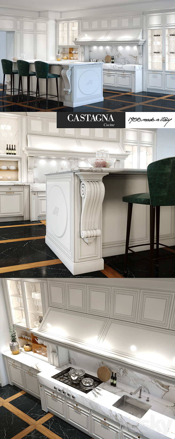 Castagna Cucine Roma 3DS Max - thumbnail 2