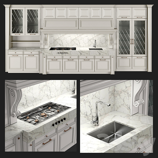 Castagna Cucine Roma Kitchen 3DSMax File - thumbnail 1