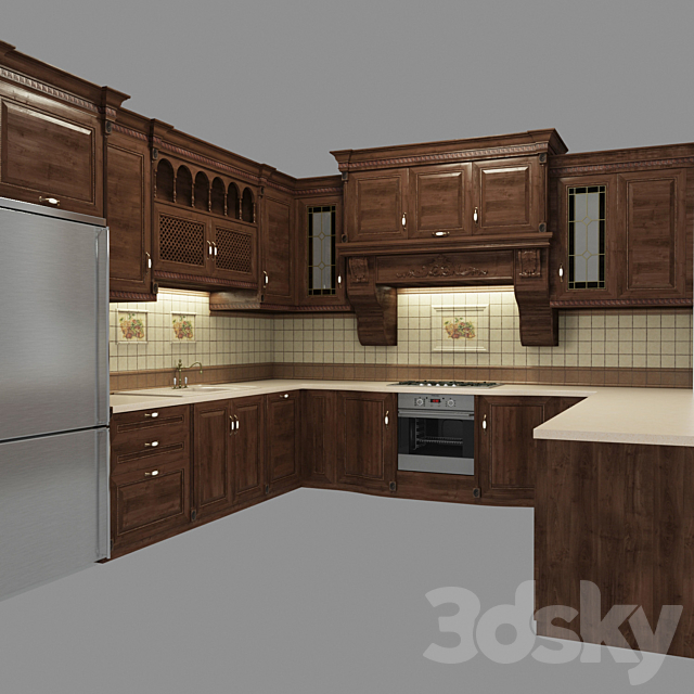 Classic cuisine 3DS Max Model - thumbnail 2