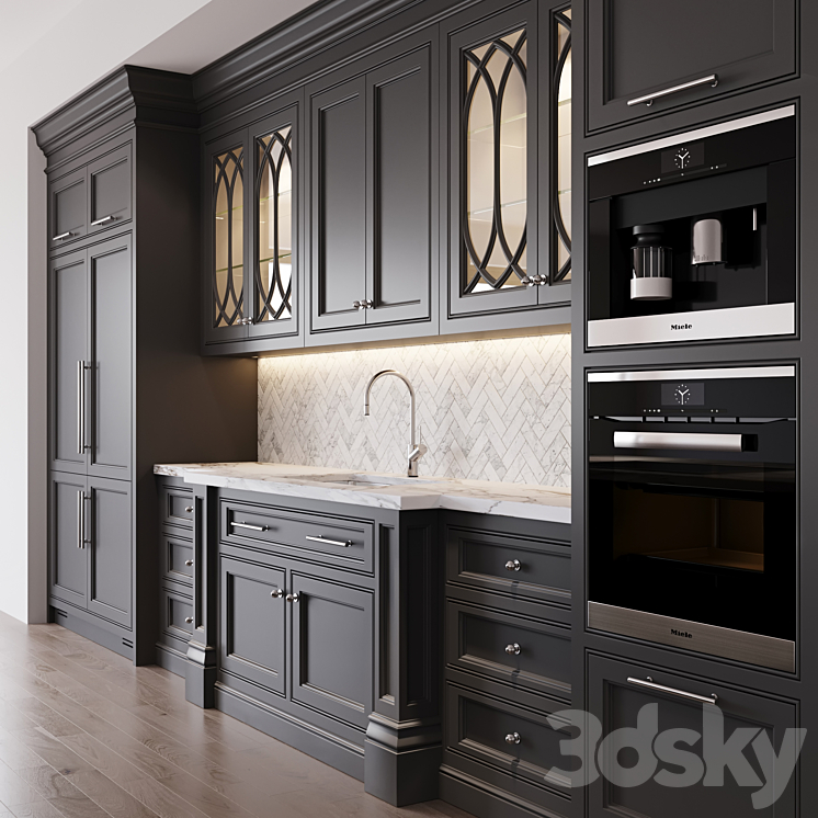 Classic kitchen 2 3DS Max - thumbnail 2