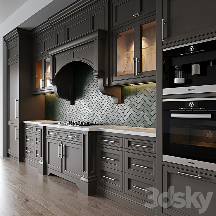 Classic kitchen 4 3DS Max - thumbnail 2