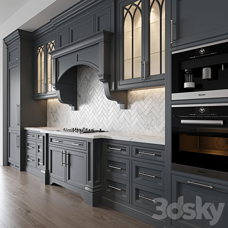 Classic kitchen 5 3DS Max - thumbnail 2