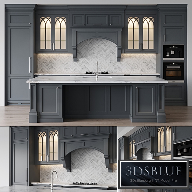 Classic kitchen 5 3DS Max - thumbnail 3