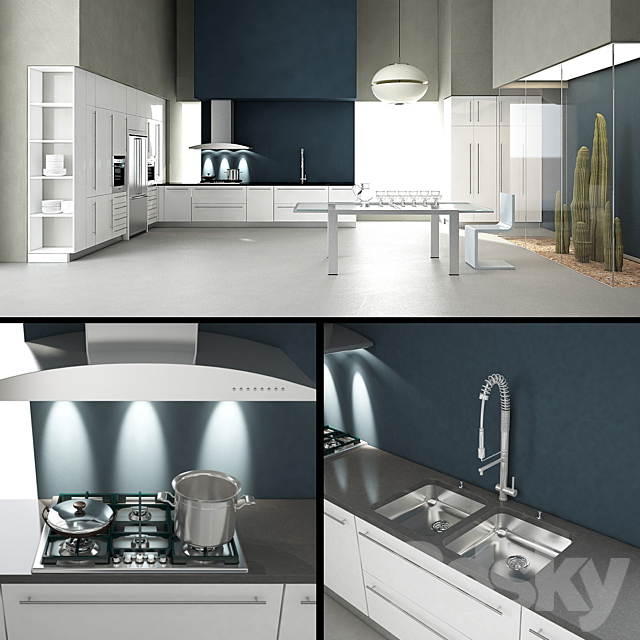 Contemporary kitchen 3DSMax File - thumbnail 1