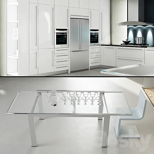 Contemporary kitchen 3DSMax File - thumbnail 2