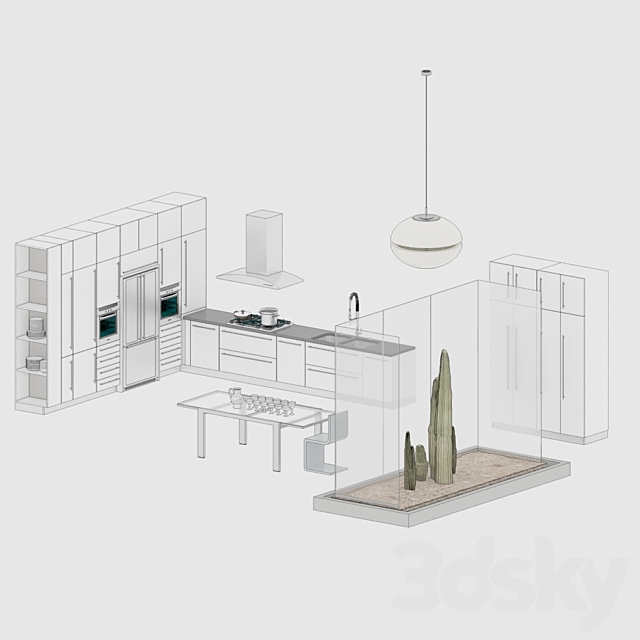 Contemporary kitchen 3DSMax File - thumbnail 3