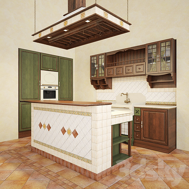 Country kitchen 3DSMax File - thumbnail 1