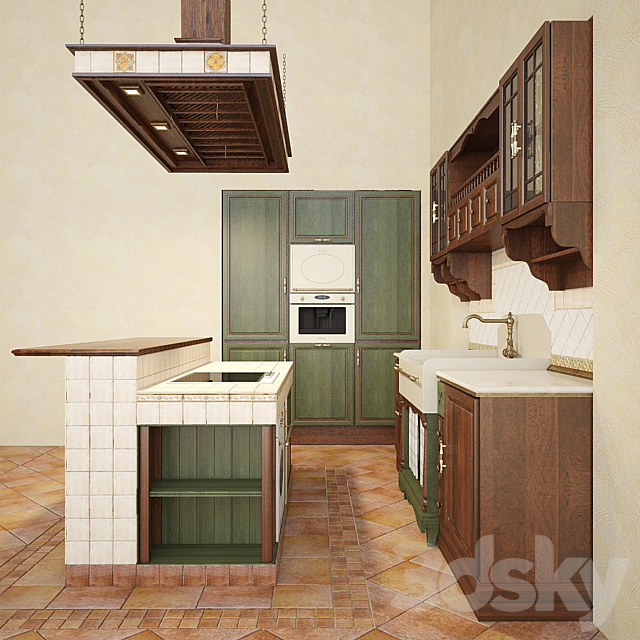 Country kitchen 3DSMax File - thumbnail 2