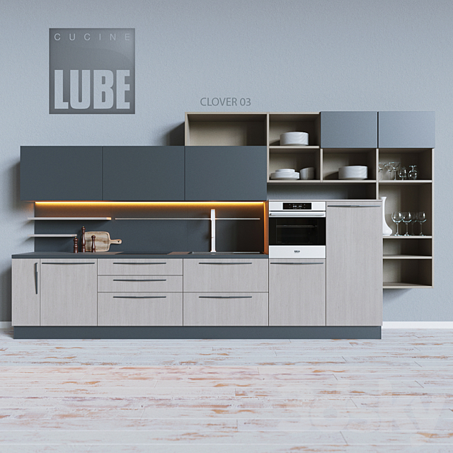 Cucine Lube – CLOVER 03 3DSMax File - thumbnail 1