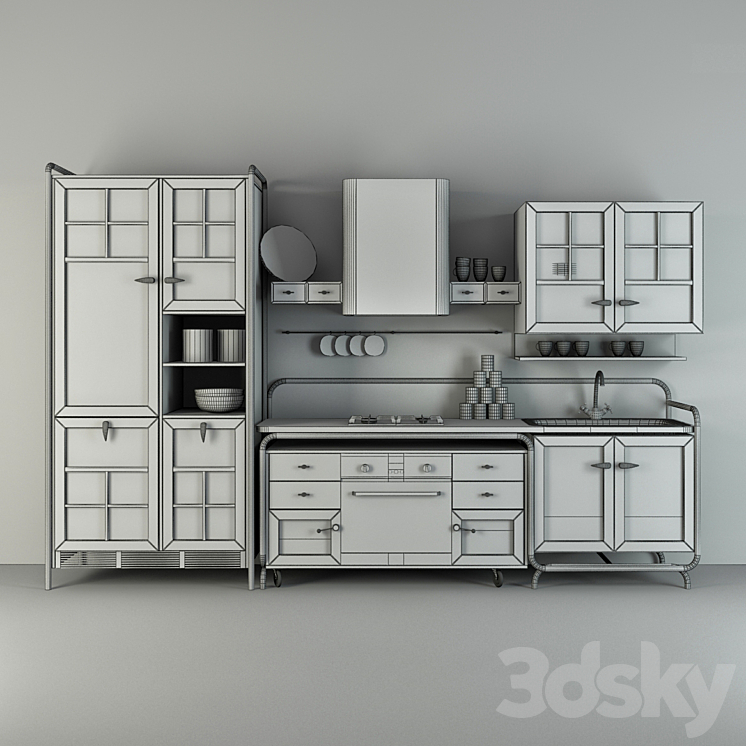 Dialma Brown Workshop kitchen 3DS Max - thumbnail 2