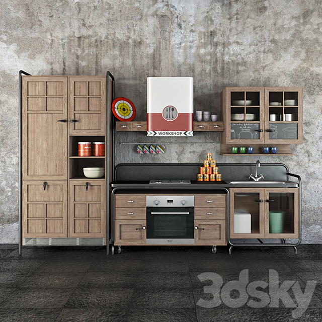 Dialma Brown Workshop kitchen 3DSMax File - thumbnail 1