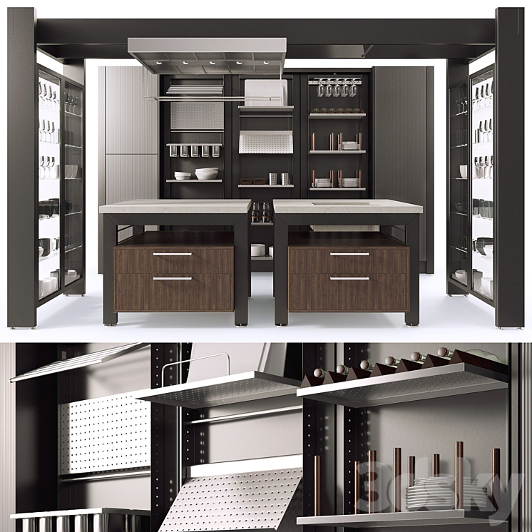 Eggersmann – Works kitchen 3DS Max - thumbnail 2