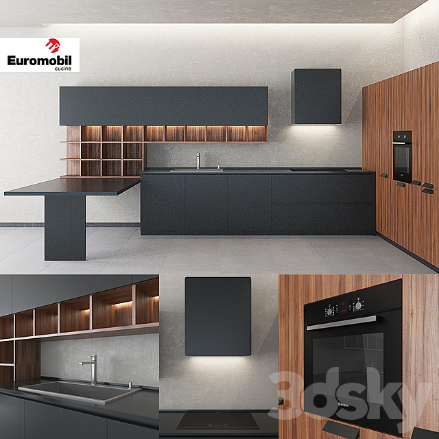 Euromobil Kitchen – Lain 3DSMax File - thumbnail 1