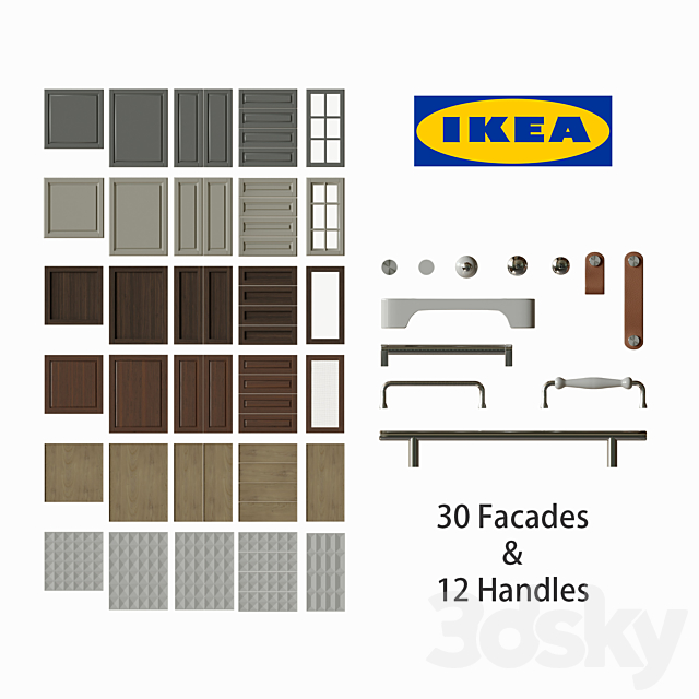 Facades and handles IKEA 3DSMax File - thumbnail 1